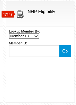 Screenshot from provider portal